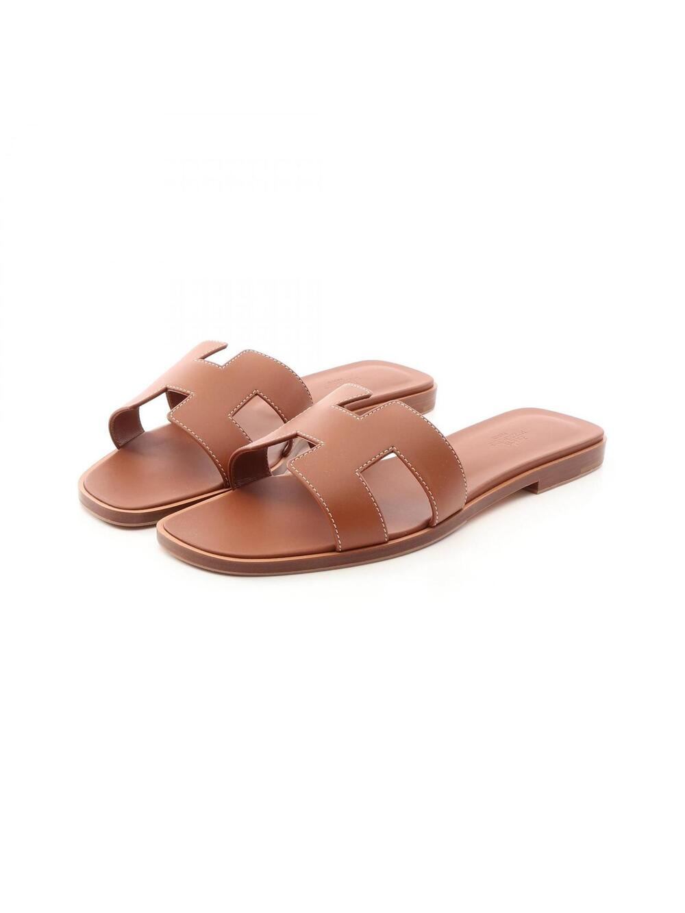 Hermes Oran Mule Flat Sandal Shoes #40 #284606H99B